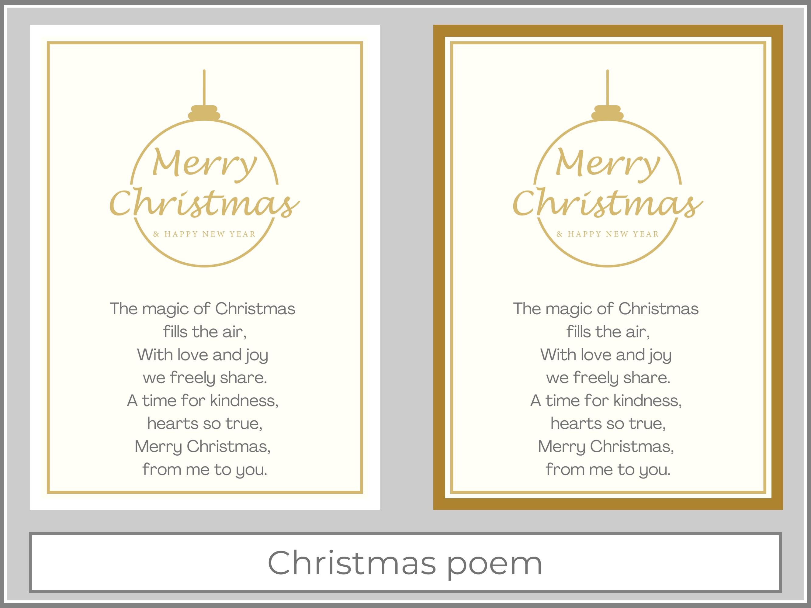 Christmas Poem Print the Magic of Christmas Christmas Poetry Xmas ...