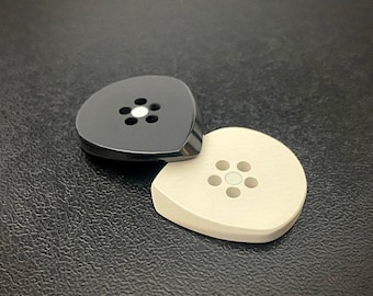 Handcrafted guitar plectrum made of high performance peek plastic in shape of jazz unique design by Luka Plectrums - Button Jazz