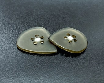 Handmade ultem guitar pick in shape of mini jazz with glowing dot and grip holes best gift for guitarist by Luka Plectrums - Mini Jazz Ultem