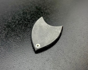 Handcrafted glowing 3mm thick guitar pick made of uhmwpe material in unique shape best gift for guitar player - Demonic Wing