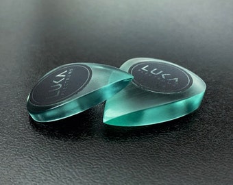 Handmade kirinite guitar pick made of transparent high quality acrylic kirinite material beautiful gift for guitarist - Tempest Teardrop