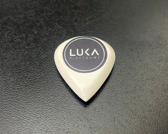 High quality handmade modern guitar pick made of high performance white peek plastic in shape of jazz best gift for guitarist - White Prince