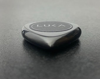 Handcrafted black modern guitar pick made of high performance peek in shape of jazz best gift for musician Luka - Black Prince