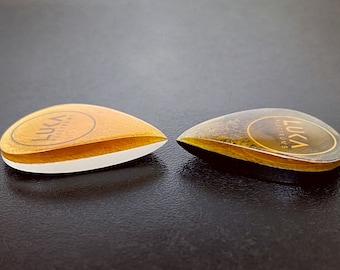 Unique handmade modern guitar pick in shape of teardrop made of high quality material trendy plectrum - Double Tear