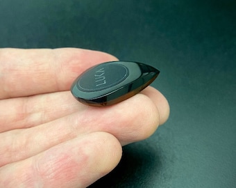 Double Jazz– high quality handcrafted 6mm thick guitar plectrum guitar pick black peek yellow ultem jazz pick gift Luka Plectrums