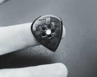 Unique guitar pick made of carbon fiber and ultem, peek or uhmwpe material in shape of jazz, gift for guitarist by Luka - Triple Mini Jazz