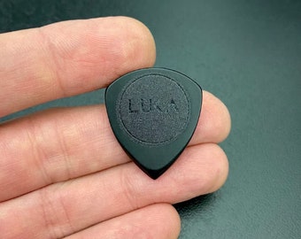 Flow Peek – handgemaakt 3,5 mm dik polyetheretherketon gitaarplectrum plectrum beige zwart peek gift luka plectrums