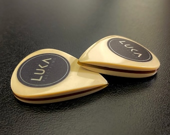 High performance teardrop guitar pick made of peek and ultem high quality plastic best gift for guitarist by Luka - Yellow Triple Tear