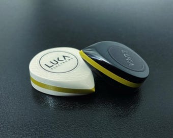 Unique modern guitar pick made of high performance torlon & peek material in shape of jazz handmade by Luka