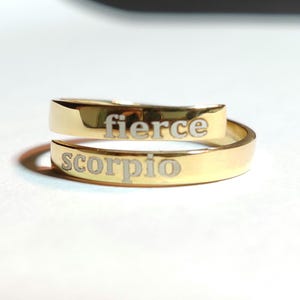 Anillo apilable personalizado, anillo de plata personalizable con inicial, anillo delicado apilable de plata 925 S, anillo minimalista