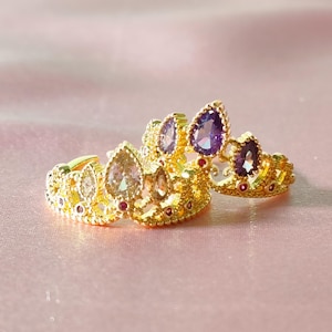 Rapunzel Purple Crown Ring vol 2 , Rapunzel Ring, Lost Princess Ring, Cosplay Jewelry, Princess Ring, Personalized Jewelry