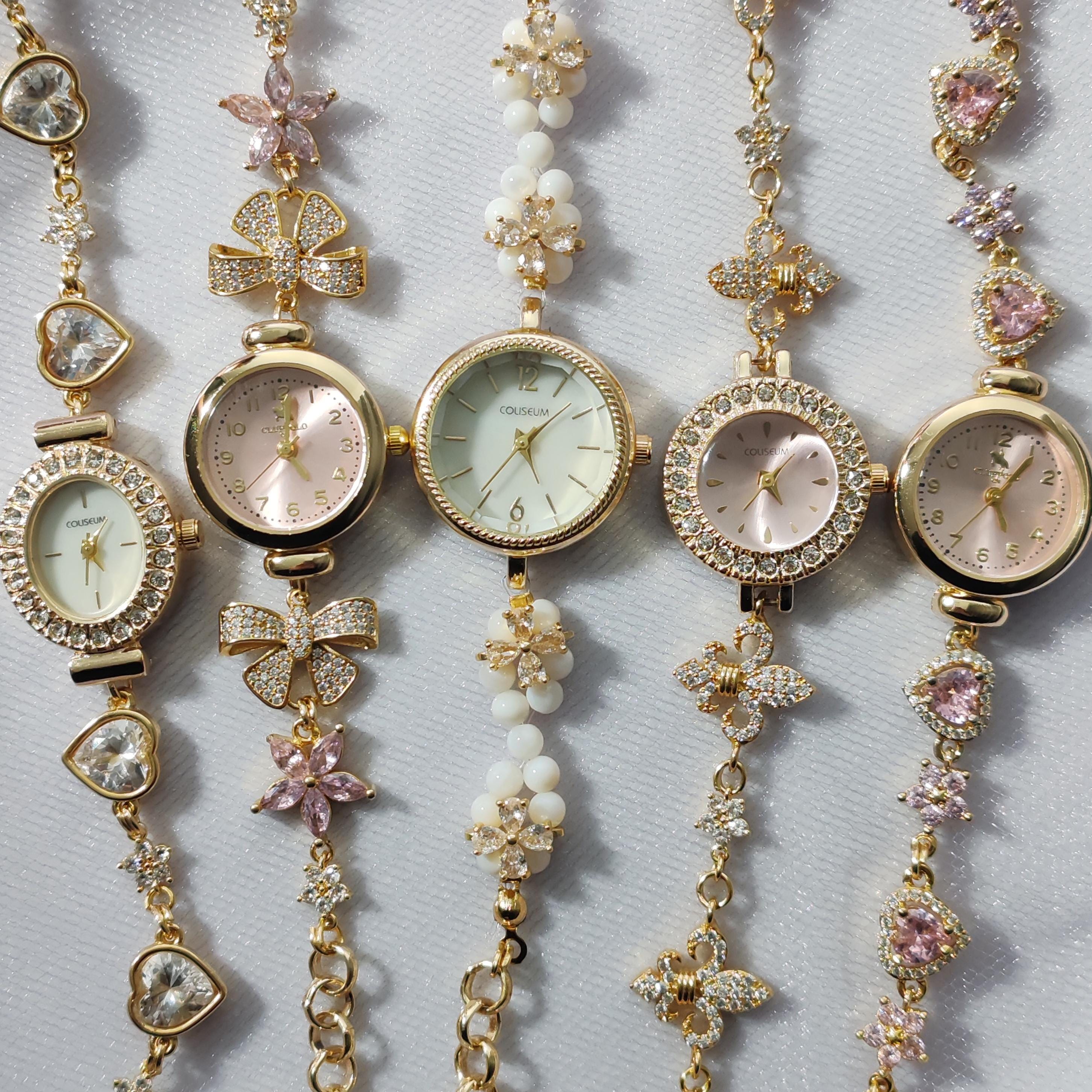Watches & Bracelet’s ?Vintage, REAL? & Costume Vintage Watch Bracelet,button Bead Dainty Watch Bracelets  main image 3
