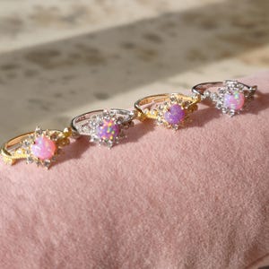 Rapunzel Sun Ring, Dream Sun Ring, Princess Ring, Sterling Silver Tangled Ring,  Purple Opal Ring, Pink Opal Ring, Personalized Jewelry