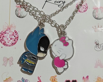 Hello Kitty Couple Rings: Stainless Steel Adjustable Jewelry Set