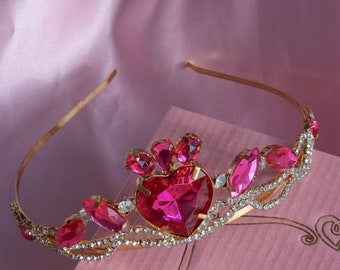 Charm School Blair Tiara, joyería de princesa, corona de boda