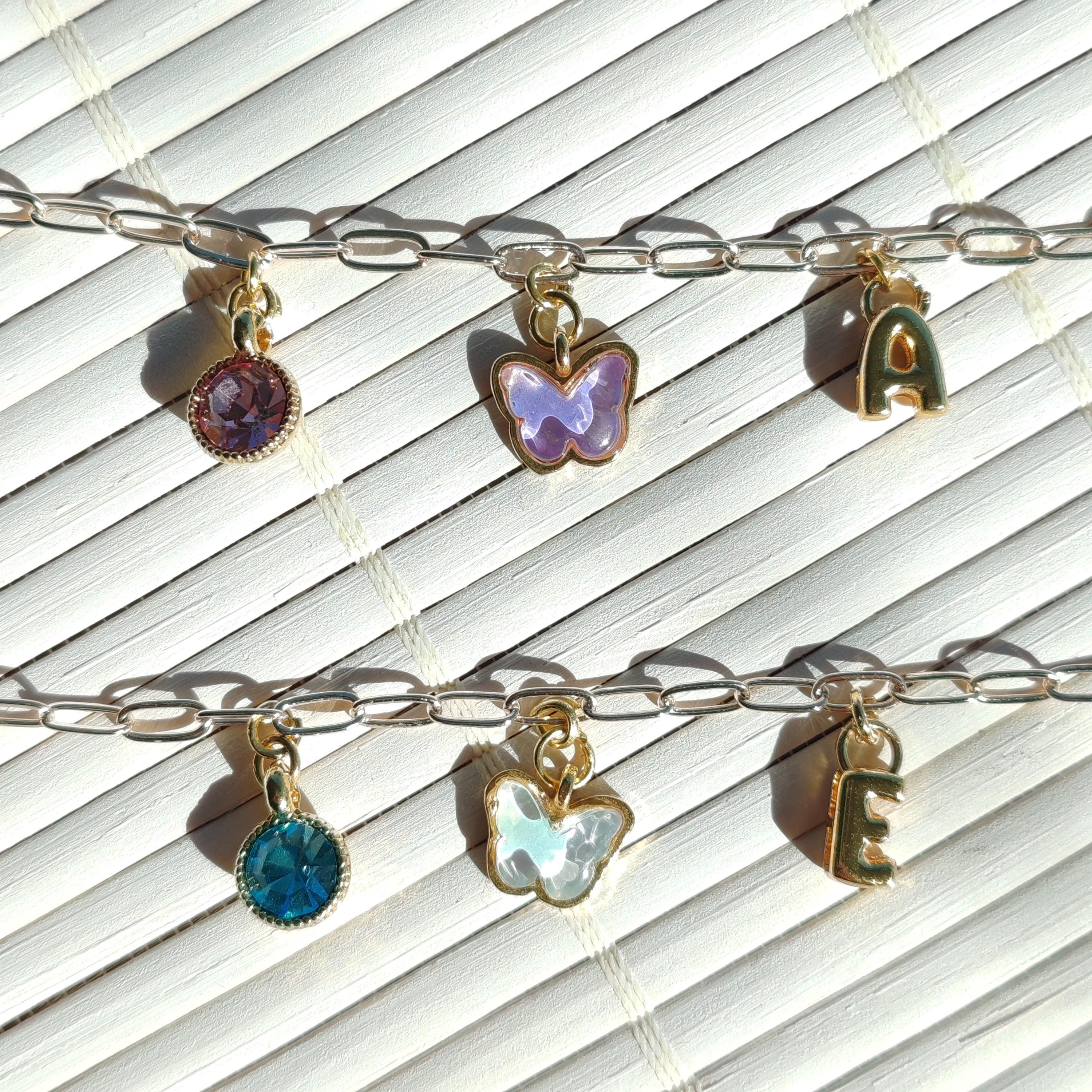 Braccialetto personalizzato madre-figlia da 2 pezzi, set di braccialetti a farfalla per il ritorno a scuola, braccialetti regolabili regalo per bambini, regalo per il ritorno a scuola - Italia