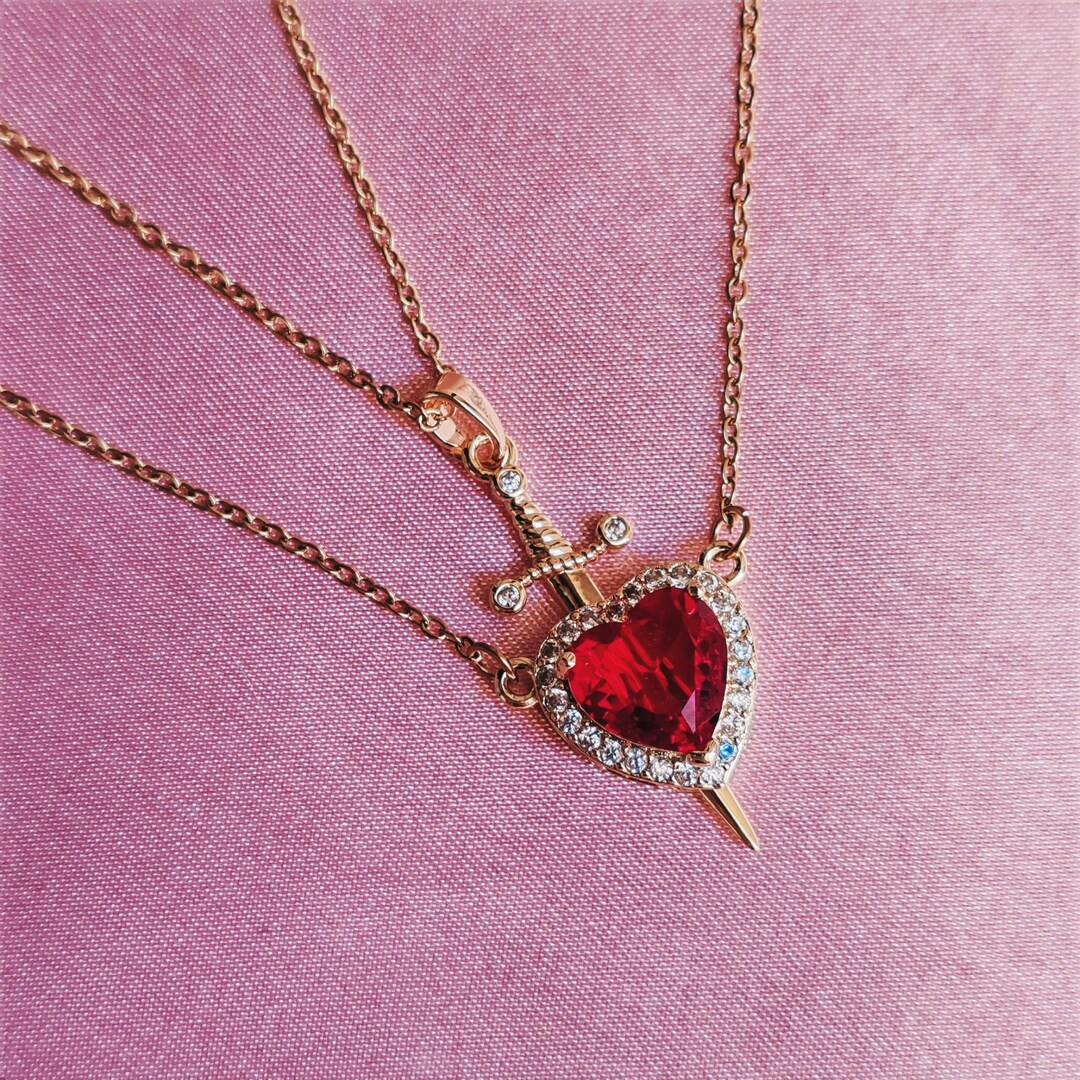 Collana Uloveido A Forma Di Cuore Con Ciondolo In Zirconi Cubici - Placcata Platino, In Sacchetto Regalo, Per San Valentino, Anniversario, Matrimonio