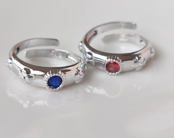 ハウルの動く城のカップルリング：銀メッキのアニメコスプレリング