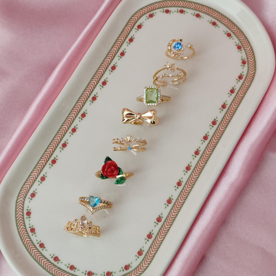 Princess Crown Ring: 18K Gold Filled Adjustable Tiara Ring