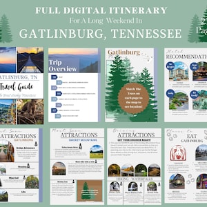 2025 Gatlinburg Tennessee Smokey Mountains Wandelen Rijden Reisgids Digitaal - Paklijst - Reisplan - Afdrukbaar - Girls Trip Edition