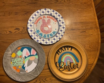Easter charger plate- Gifts for her- Housewarming Gifts- teacher gifts- Easter gifts- Easter wall decor