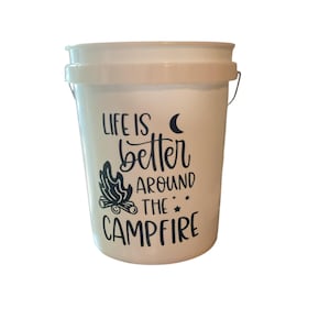 CampingLighted 5 gallon bucket can have design of your choice