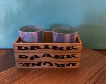 2 pack shot glasses with decorative box