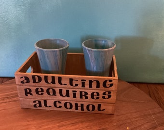 2 pack shot glasses with decorative box