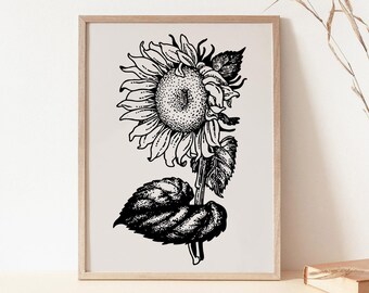Sunflower Svg, Flower Vector, Cricut Sunflower, Sunflower Clipart, Sunflower Cutting, Sunflower Decor Decal Eps Png Dxf Jpg Pdf