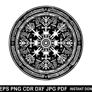 Viking Compass Svg, Celtic Compass Svg, Celtic Knot Svg, Celtic Tree Of Life CLipart, Laser Cut Files, Nordic Logo, Celtic Silhouette