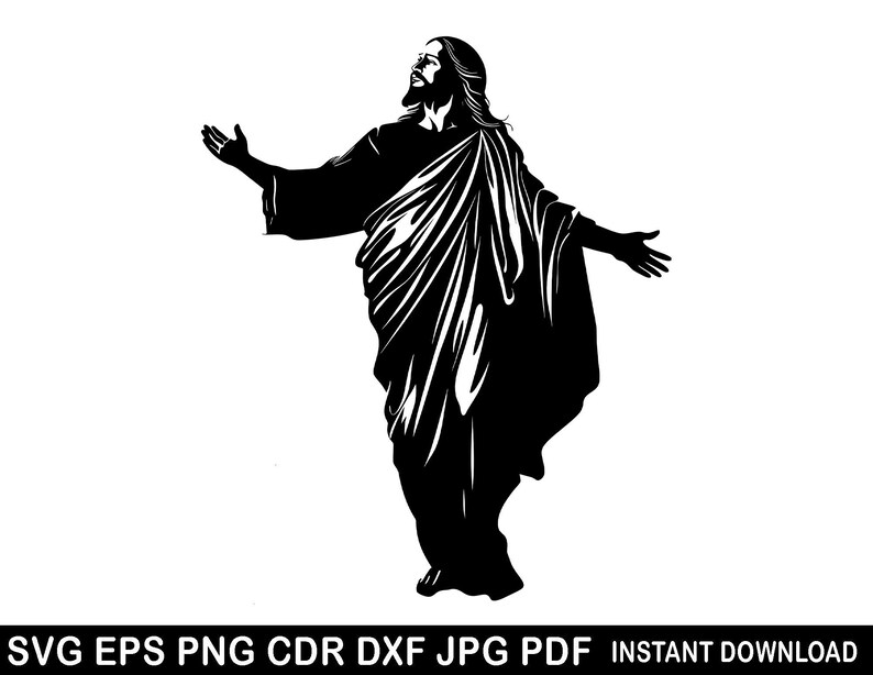Jesus Svg, Christian Svg, Jesus Cut Files for Cricut, Jesus Clipart ...