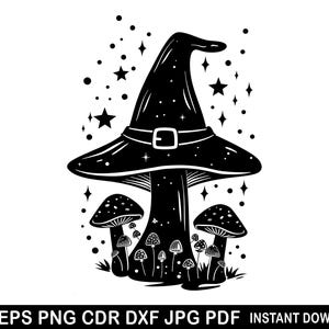 Halloween Pilz Clipart / Hexenhut Pilz / Hexenhut / Hexenhut / Halloween Shirt / Halloween Cut Filesz