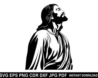 Jesus SVG de alta qualidade, Bíblia da fé Jesus dxf, Jesus png, vetor de Jesus, clipart de Jesus, Jesus Cristo svg, Cruz de Jesus svg, Ore a Cristo svg