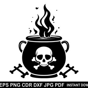 Hexenkessel SVG, Dxf Eps PNG, Hexenkessel SVG, Hexenzauberer SVG, Halloween Clipart, Hexentrank SVG, Schneidedatei, geschnitten Datei, Silhouette