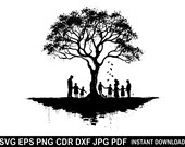 Family Tree Svg Members Tree Of Life Eps Family Png Heart Tree Dxf Family Tree Branch Family Tree Cricut Tree Silhouette