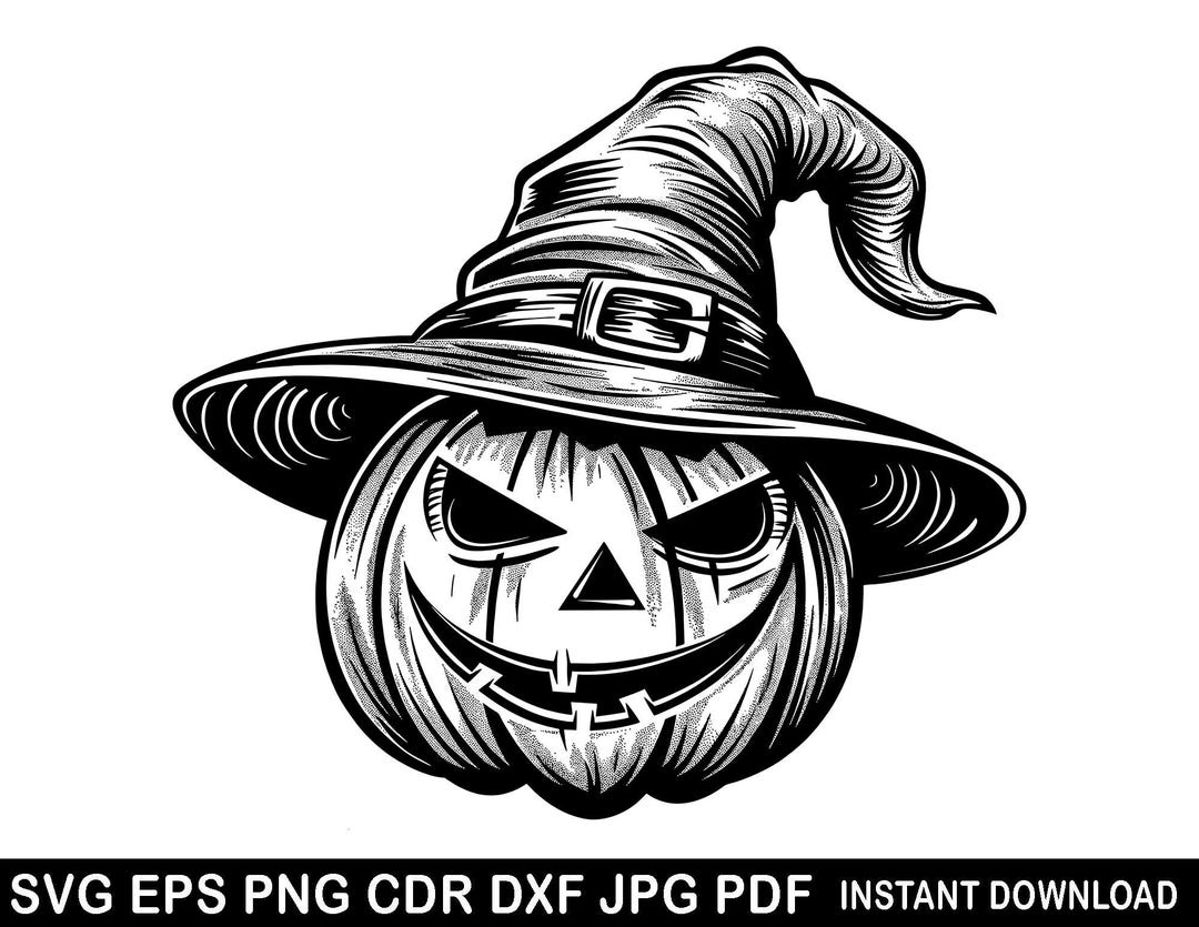 Pumpkin Witch Hat Svg / Halloween Svg File / Pumpkin Witch Svg ...