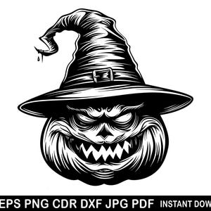 Halloween Pumpkin Svg, Halloween Pumpkin Png, Halloween Pumpkin vector, Halloween Pumpkin clipart, Witch hat Silhouette, Halloween Decor