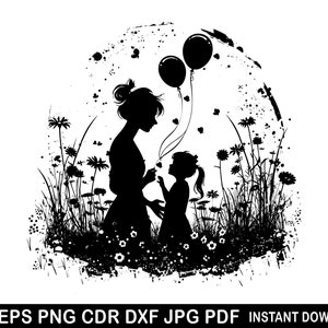 Mother Line Art Svg \ Line Art Clip Art \ Mother and Child Decor \ Mom Kissing Baby Cricut \ Baby Girl Line Logo \ Hugging Silhouette