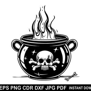 Kessel SVG, Hexe SVG, Halloween Clipart, Hexentrank SVG, Hexenkessel SVG, dxf, eps, png, Schneidedatei, Schneidedatei, Silhouette