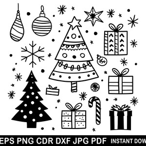Feliz Natal Art Svg, Padrão de decoração de Natal, Arquivos de corte de Natal, Silhueta de véspera de Natal, Cartão de presente de Feliz Natal, Floco de neve Png Dxf