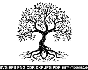 Tree of Life Svg Eps Png Dxf - Tree of Life Clipart - Tree of Life Cut Files for Cricut - Family Tree Png - Celtic Tree of Life Silhouette