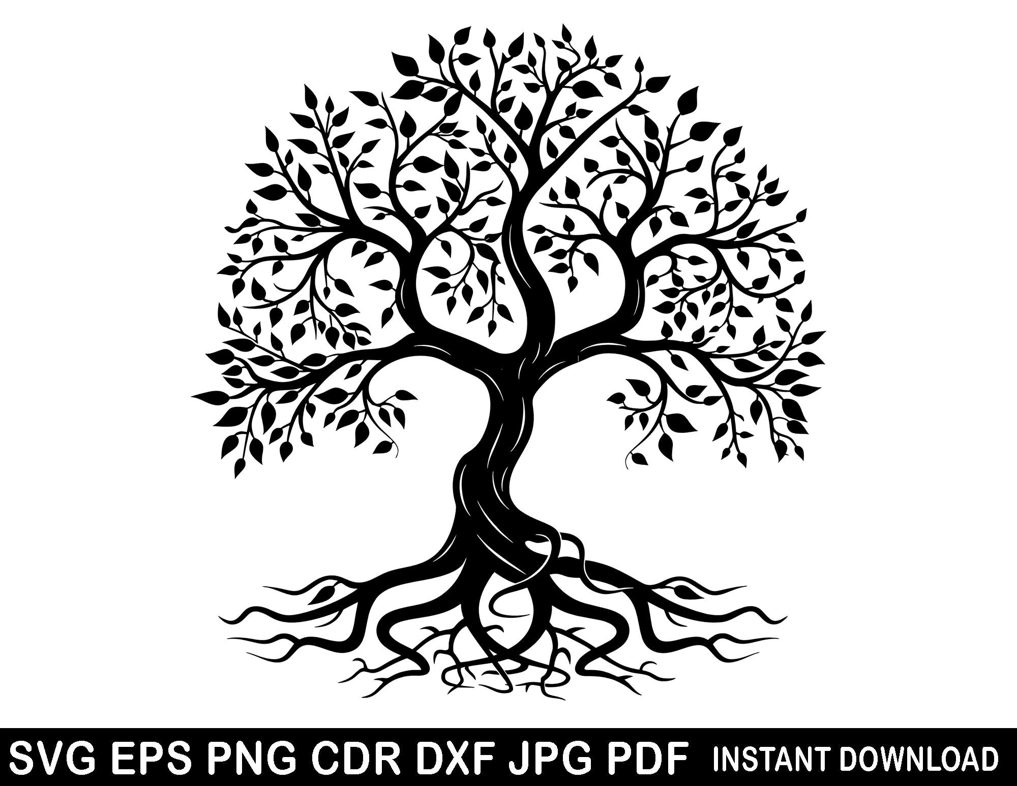 Tree of Life Svg Eps Png Dxf - Tree of Life Clipart - Tree of Life Cut ...