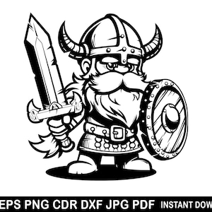 Viking Svg Eps Png | Viking Tattoo | Barbarian Logo | Horns Personalized | Odin Decor | Norse God Eps | Celtic Png