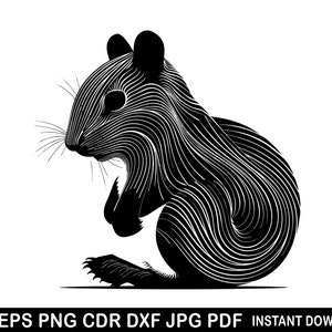 Cute Squirrel Svg, Squirrel Outline Vector, Squirrel Logo, Cute Squirrel Decor, Squirrel Portrait Silhouette, Squirrel Cute Cartoon Svg