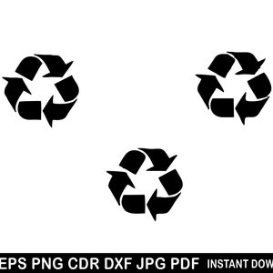Recycling Symbol Vector File | Recycle Logo Cutting Svg | Recyclable Logo Clipart File | Recycle Logo Cricut | CnC File