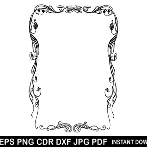 Decorative Frame Svg, Frame Vector, Frame Cricut, Frame Logo, Mirror Frame Clipart, Cut File for Cricut, Vintage Frame Svg