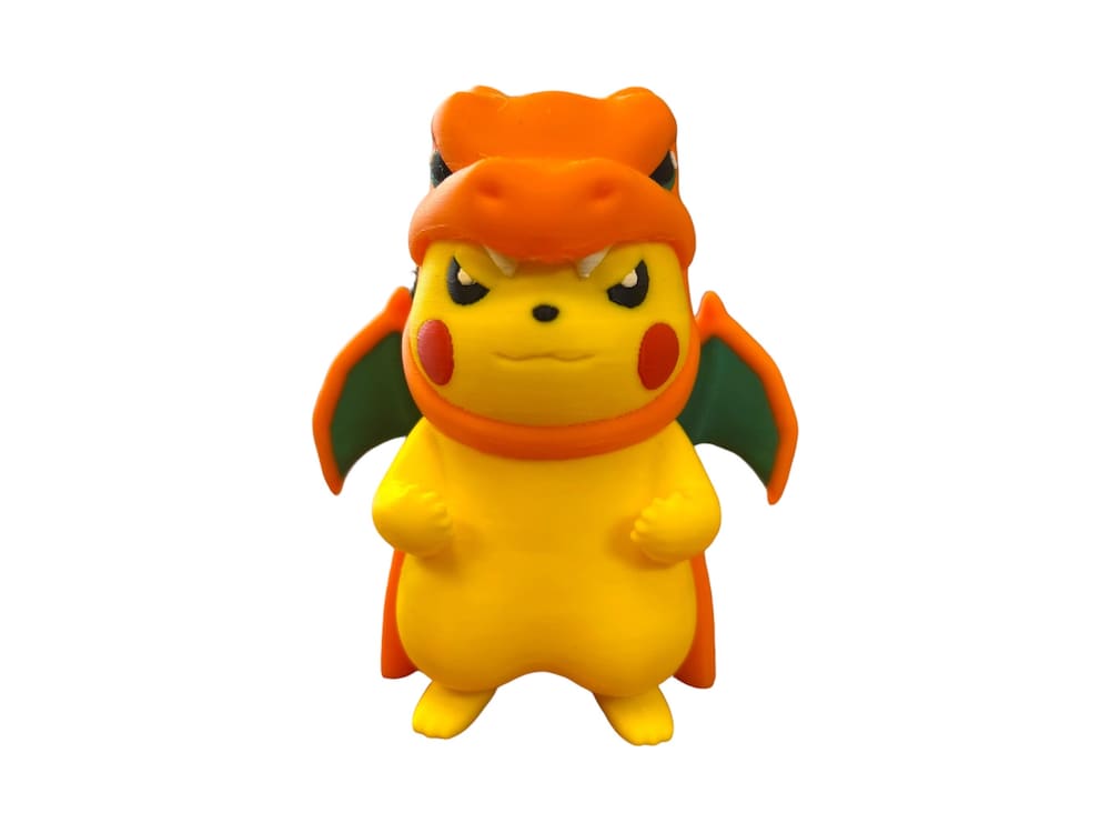 Adorable 3D Printed Pikachu Cosplay Charizard Figure: Collectible Nintendo Fan Art Bespoketshirt Collections