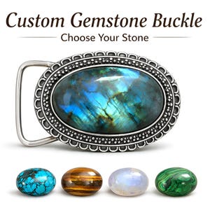 Gemstone Belt Buckle - Etsy display picture 3