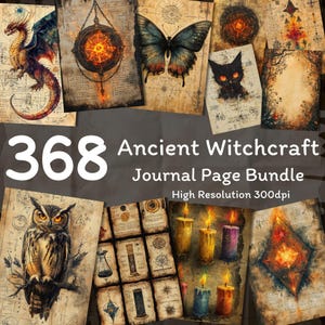 Ancient Witchcraft Magic Junk Journal digitale download, levering van ongewenste tijdschriften, digitale papierbundel, papieren ambacht, digitaal dagboek, commercieel gebruik
