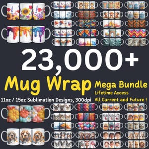 23.000+ ultieme mokontwerpextravaganza: 36 thema's, bundel mega-mokomslag, mokomslag, png-bestand, sublimatieontwerp, digitale download, commercieel gebruik